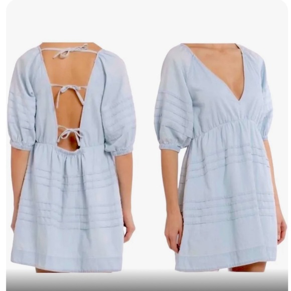 7 For All Mankind Dresses & Skirts - 7 For All Mankind Light Denim Babydoll Dress